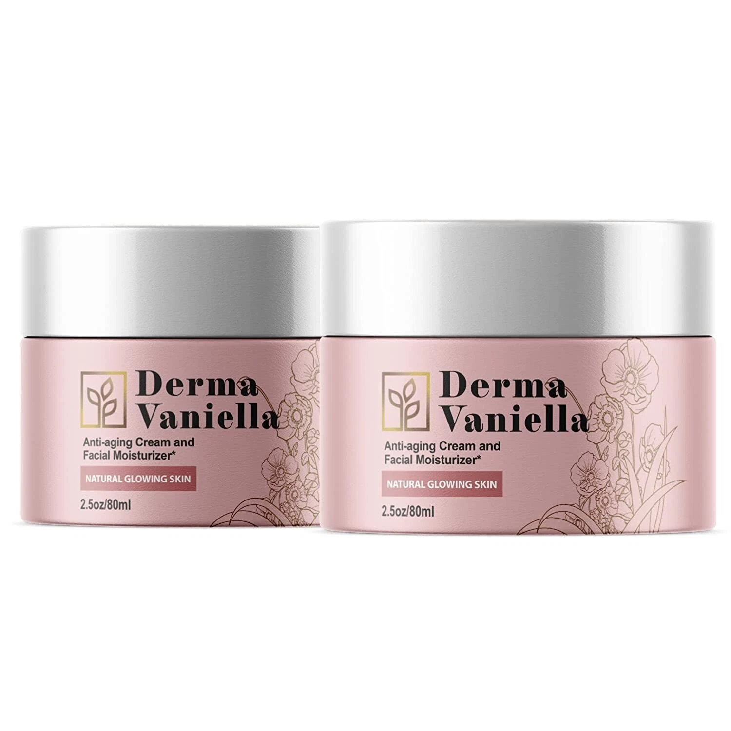 (2 Pack) Derma Vaniella Anti-Aging Cream - Skin Tightening Facial Moisturizer