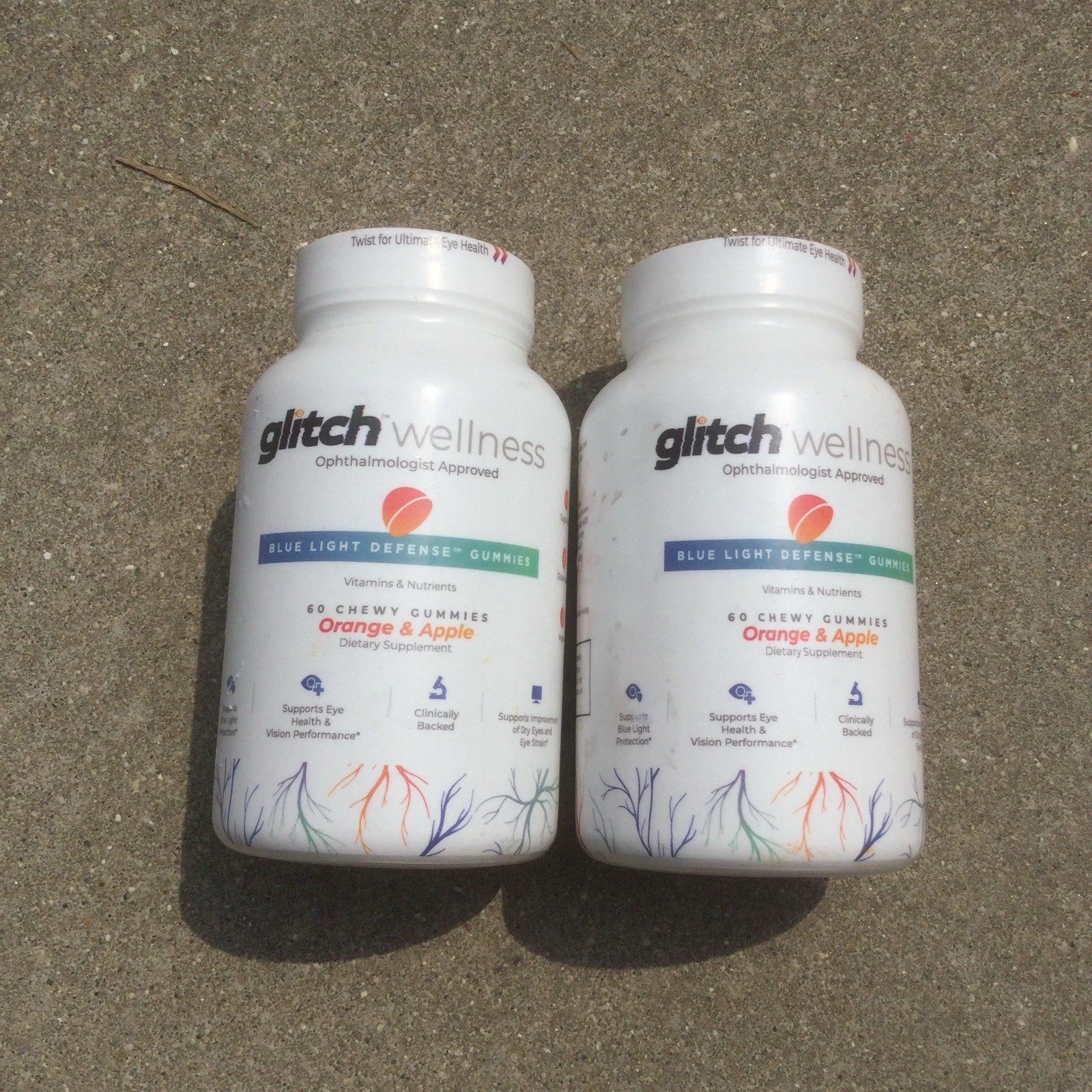 2-Blue Light Defense Vitamins for Eyes 60 Gummies BB 8/2025 NEW GLITCH Wellness