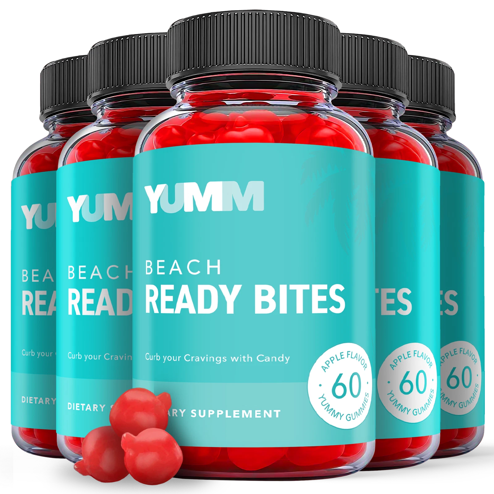 Yumm Beach Ready Bites Gummies - Keto ACV Gummies For Weight Loss (5 Pack)