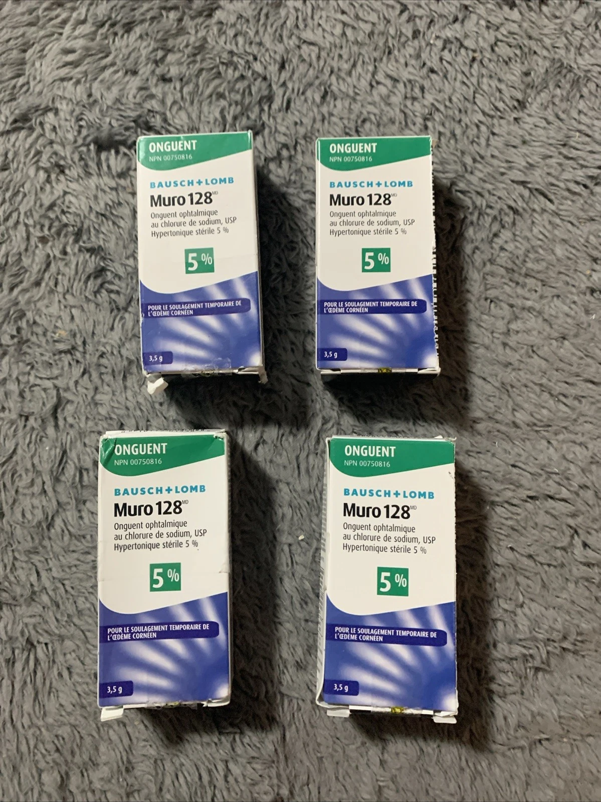 4 X Bausch + Lomb Muro 128 Solution 5% Temporary Relief of Corneal Edema 04/2027