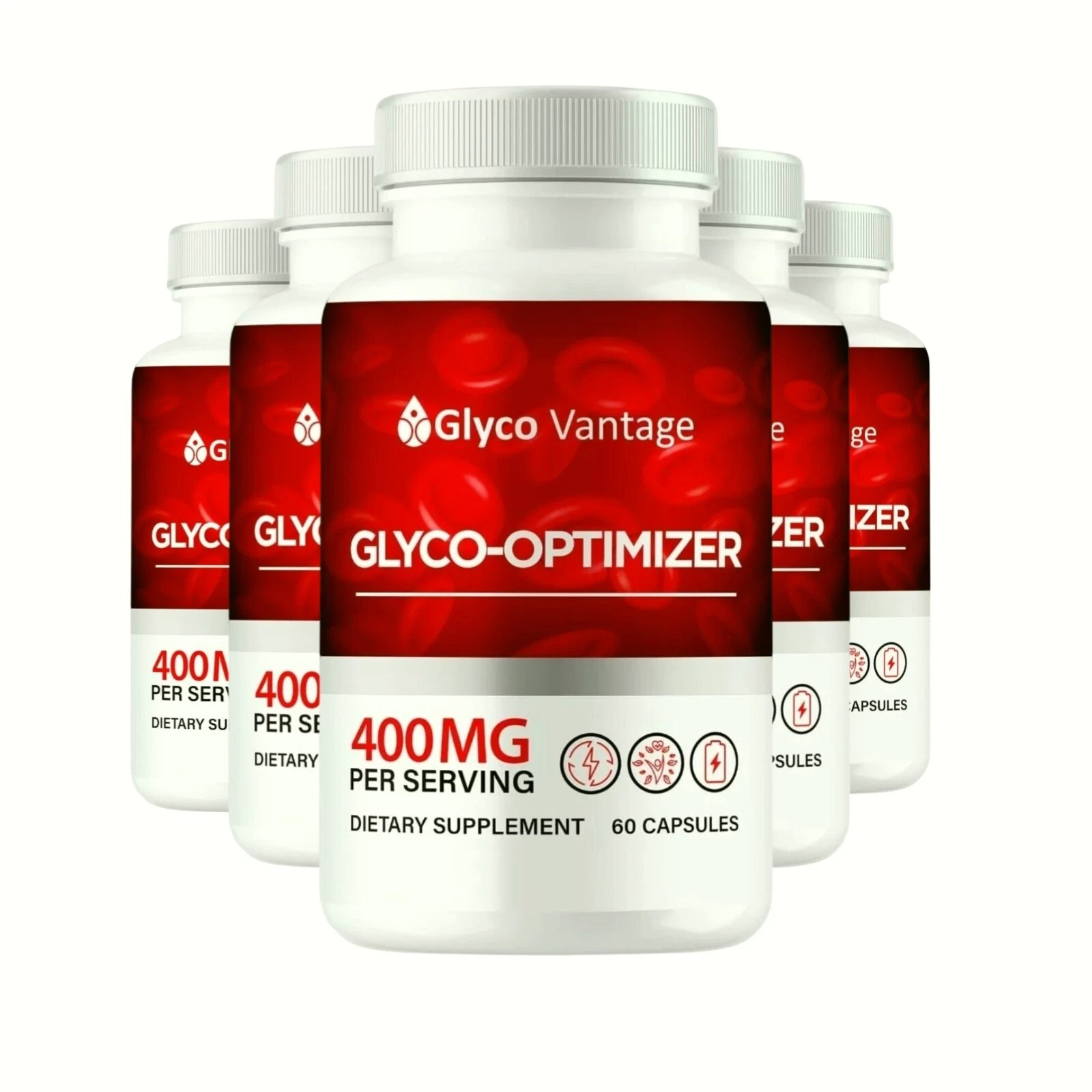 5-Pack Glyco Vantage Glyco Optimizer, GlycoVantage for Blood Sugar -300 Capsules