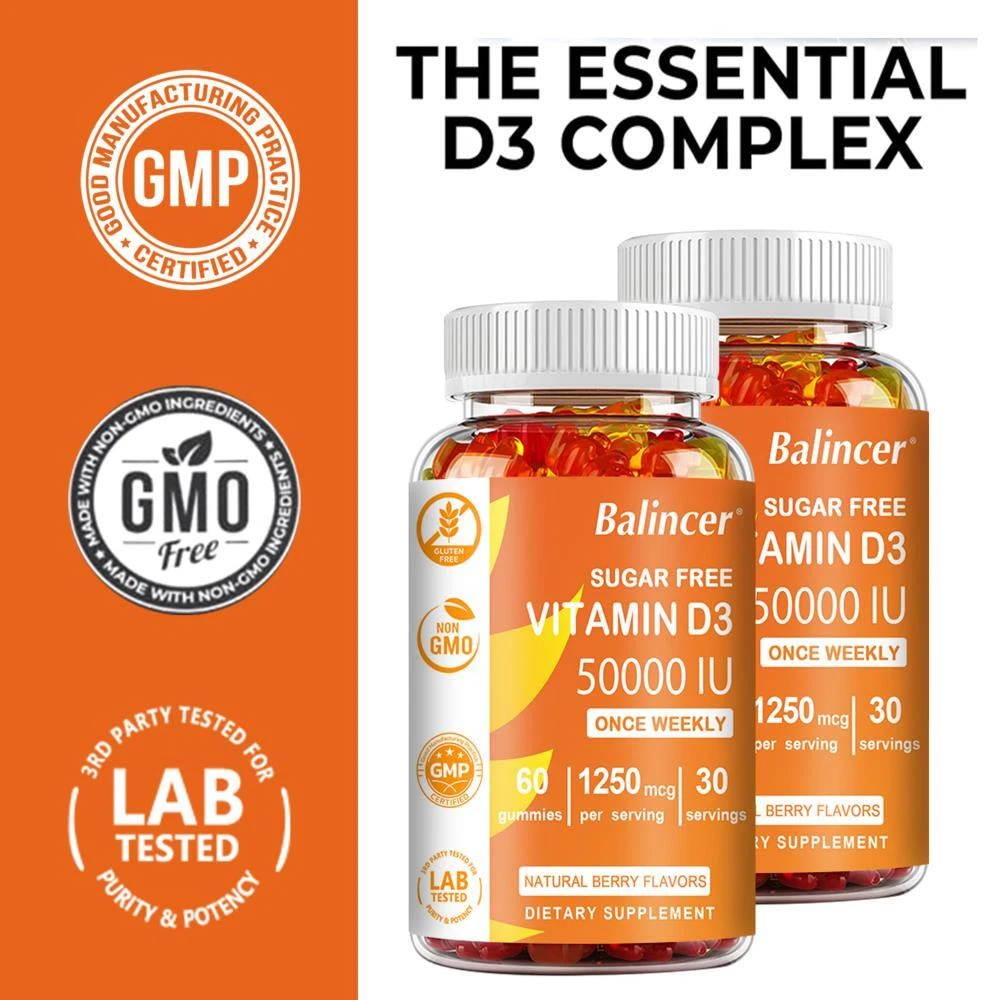 Vitamin D3 50000 IU Gummies - Supports bone, teeth, muscle and immune health