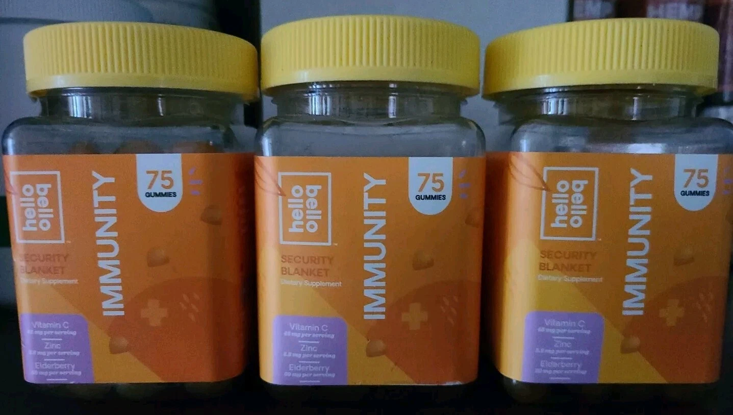 3 Lot Hello Bello Immunity Gummies 225ct BB 01/2026