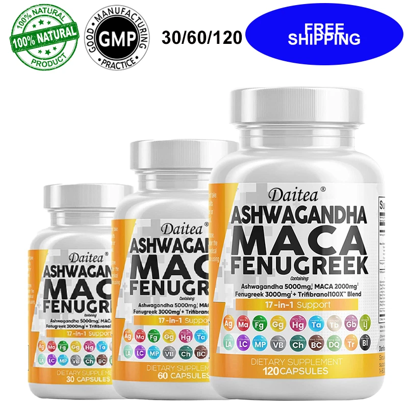 Containing Ashwagandha Maca Root Capsules -Booster Muscle Mass,strength,energy