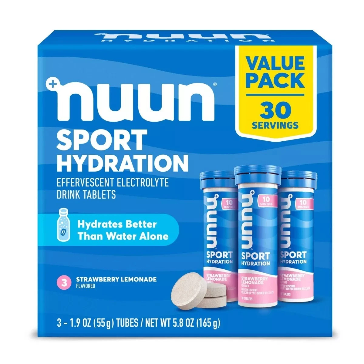 nuun Hydration Sport Drink Dissolving Tablets - Strawberry Lemonade - 30ct