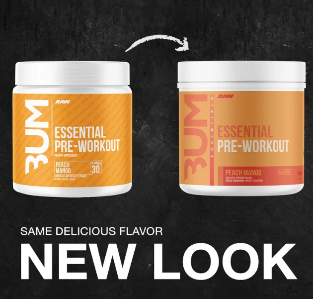 RAW Nutrition Essential Pre-workout Mango Peach 30 servings