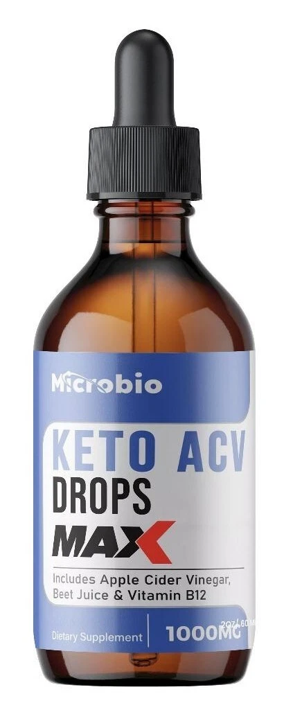 (1 Pack) Microbio MAX Keto Drops, Micro Bio ACV Maxmium Weight Loss Drops
