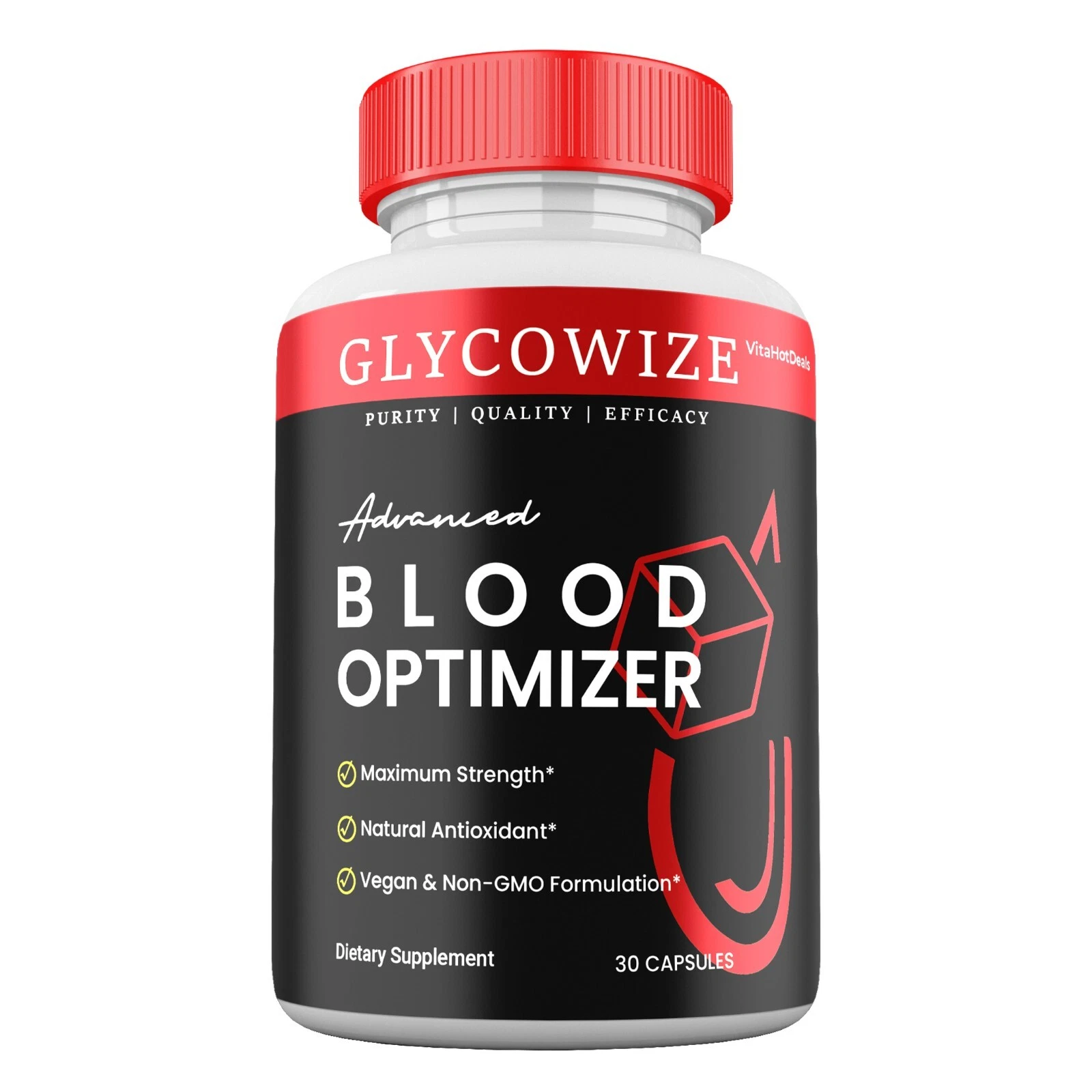 GlycoWize Blood Support Capsules, Max Strength Glyco Wize Pills (1 Pack)