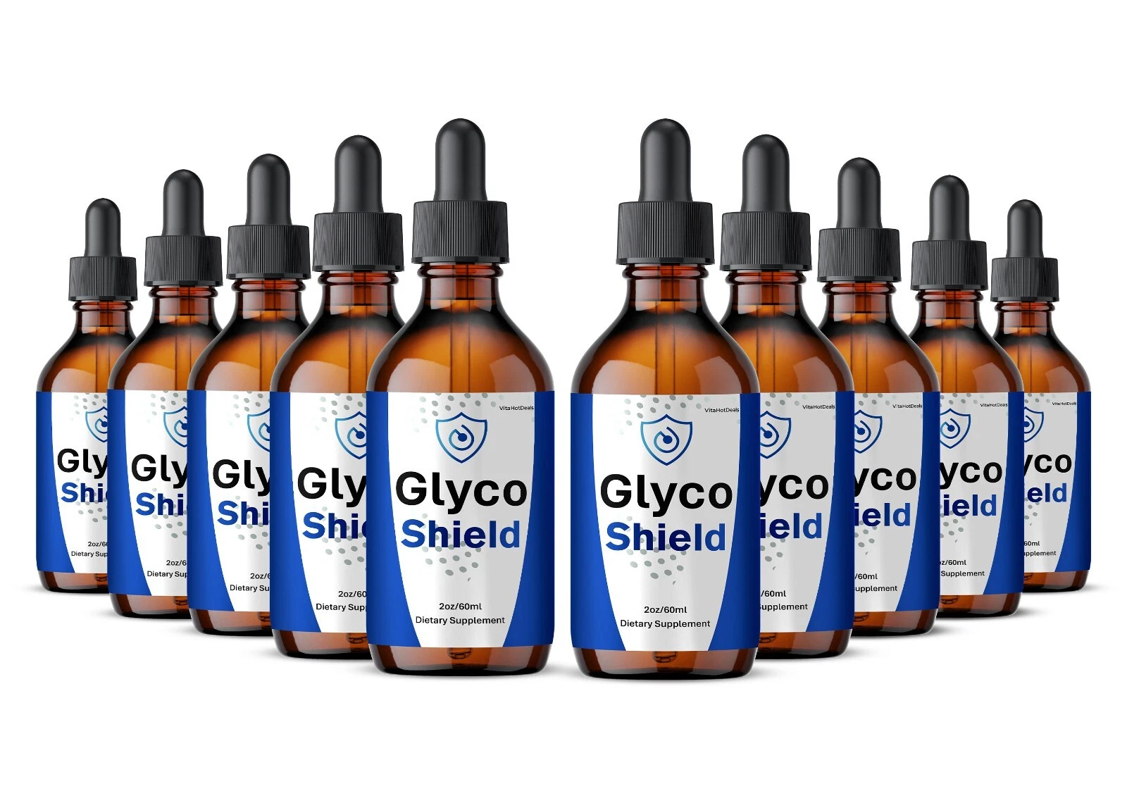 Glyco Shield All Natural Supplement, Max Strength , GlycoShield Drops (10 Pack)