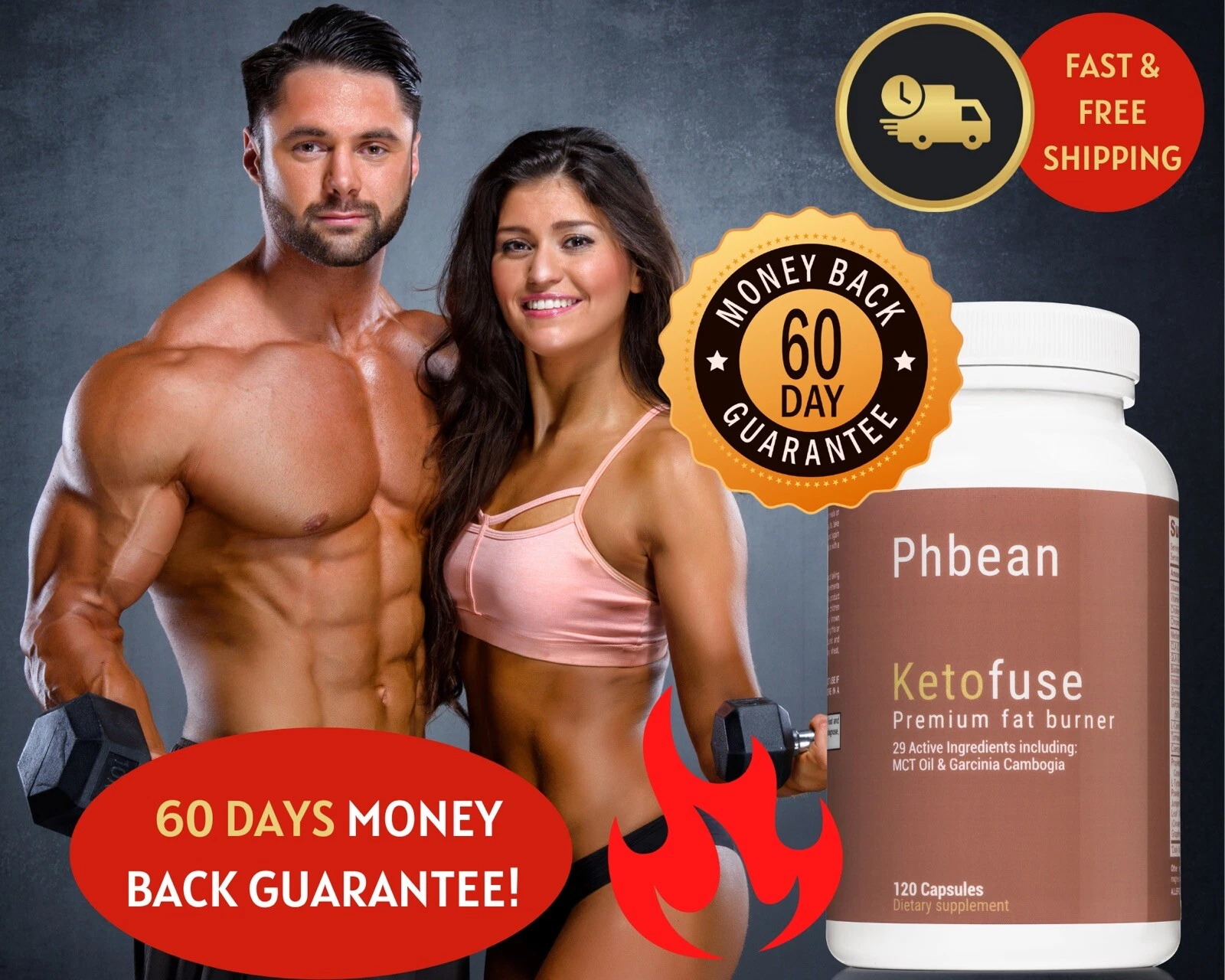 Ultra Fat Burner Caffeine Free, Keto Formula, 29 Active + Garcinia Cambogia/MCT