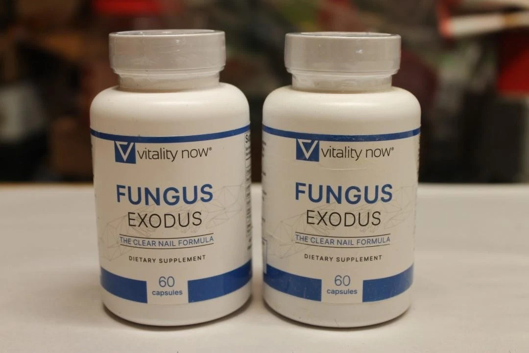 Lot of 2 Genuine Vitality Now Fungus Exodus Clears Nails 60 Caps 5/26 NEW ^