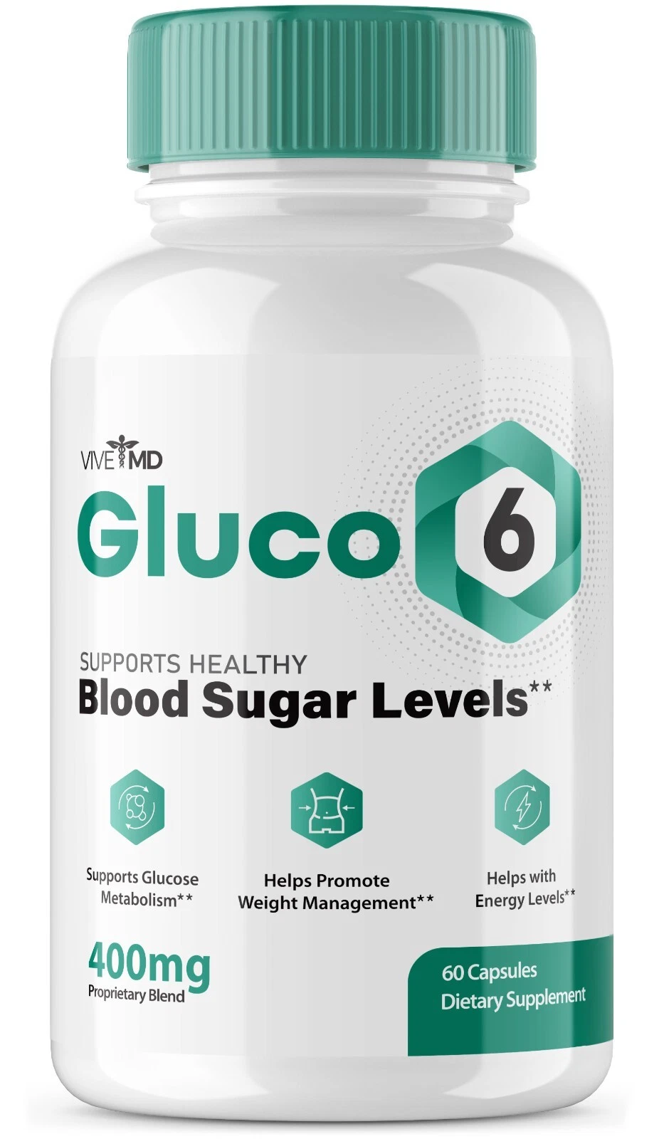 Gluco 6 Dietary Supplement for Extra Strength - Official Formula (1 pack)