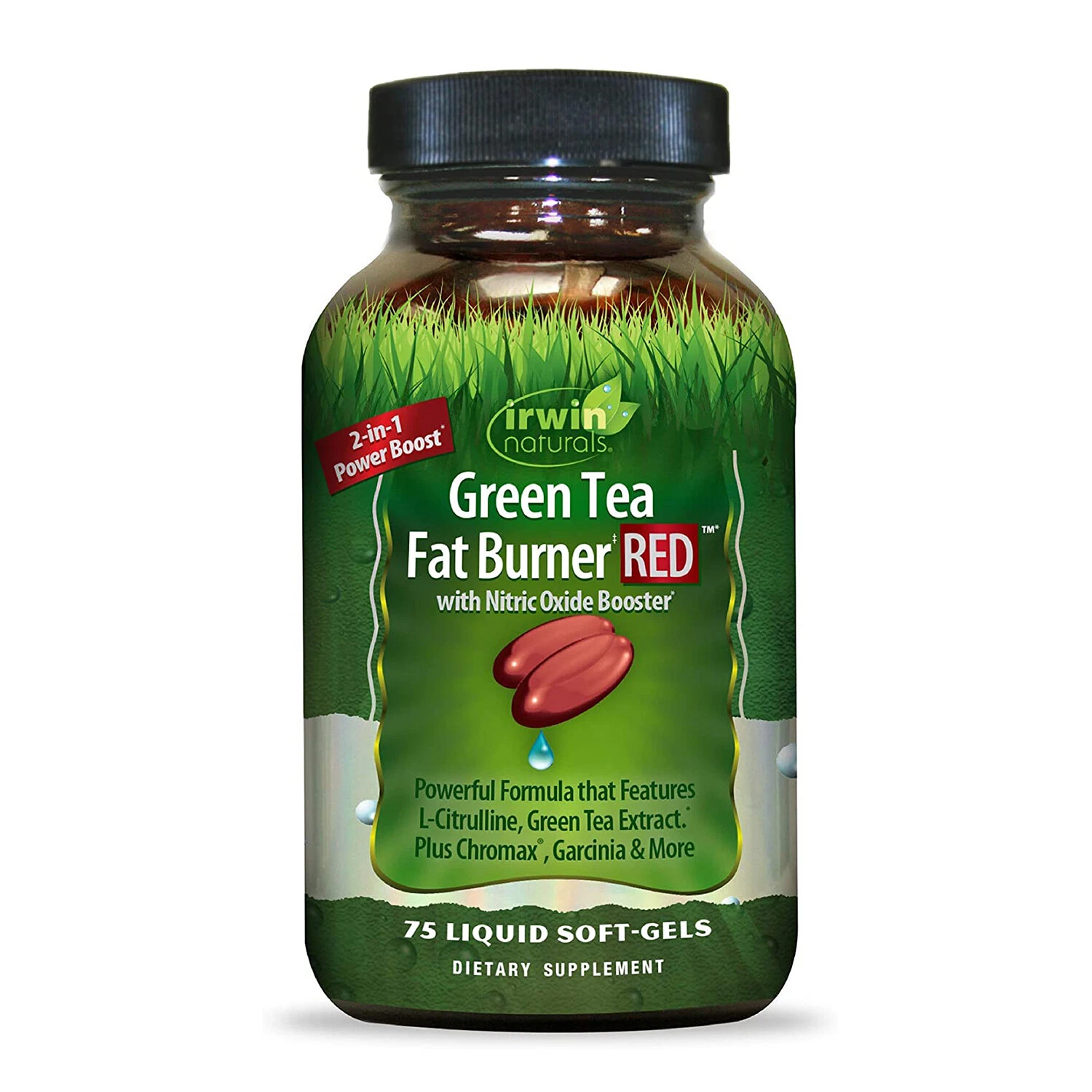Irwin Naturals Green Tea Fat Burner RED, 75 Liquid Softgels