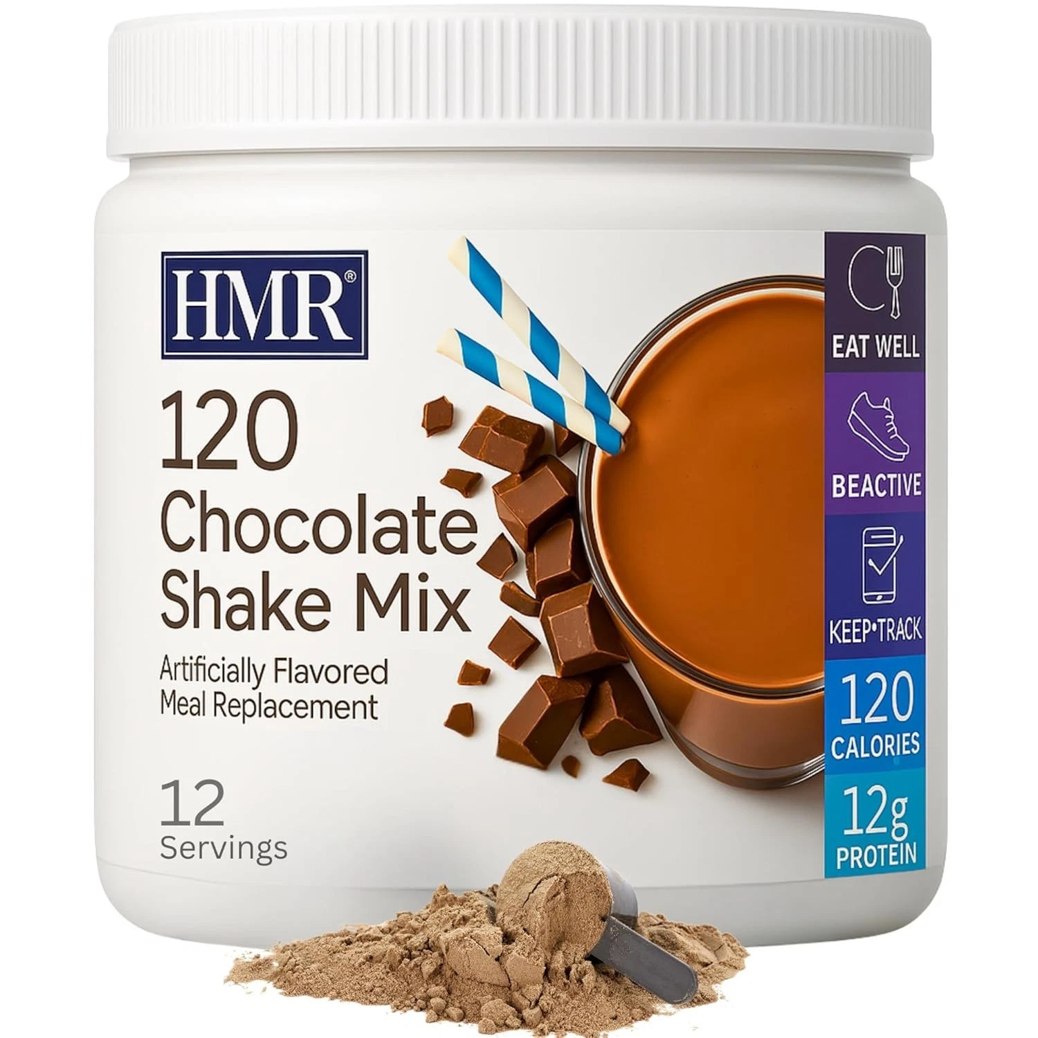 HMR 120 Chocolate Shake Canister of 12 Servings