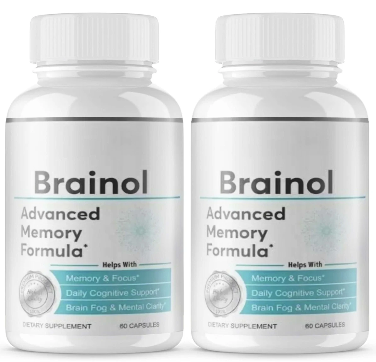 Brainol Advanced Memory Support Adult Dietary Supplement (120 Capsules) 2 PACK