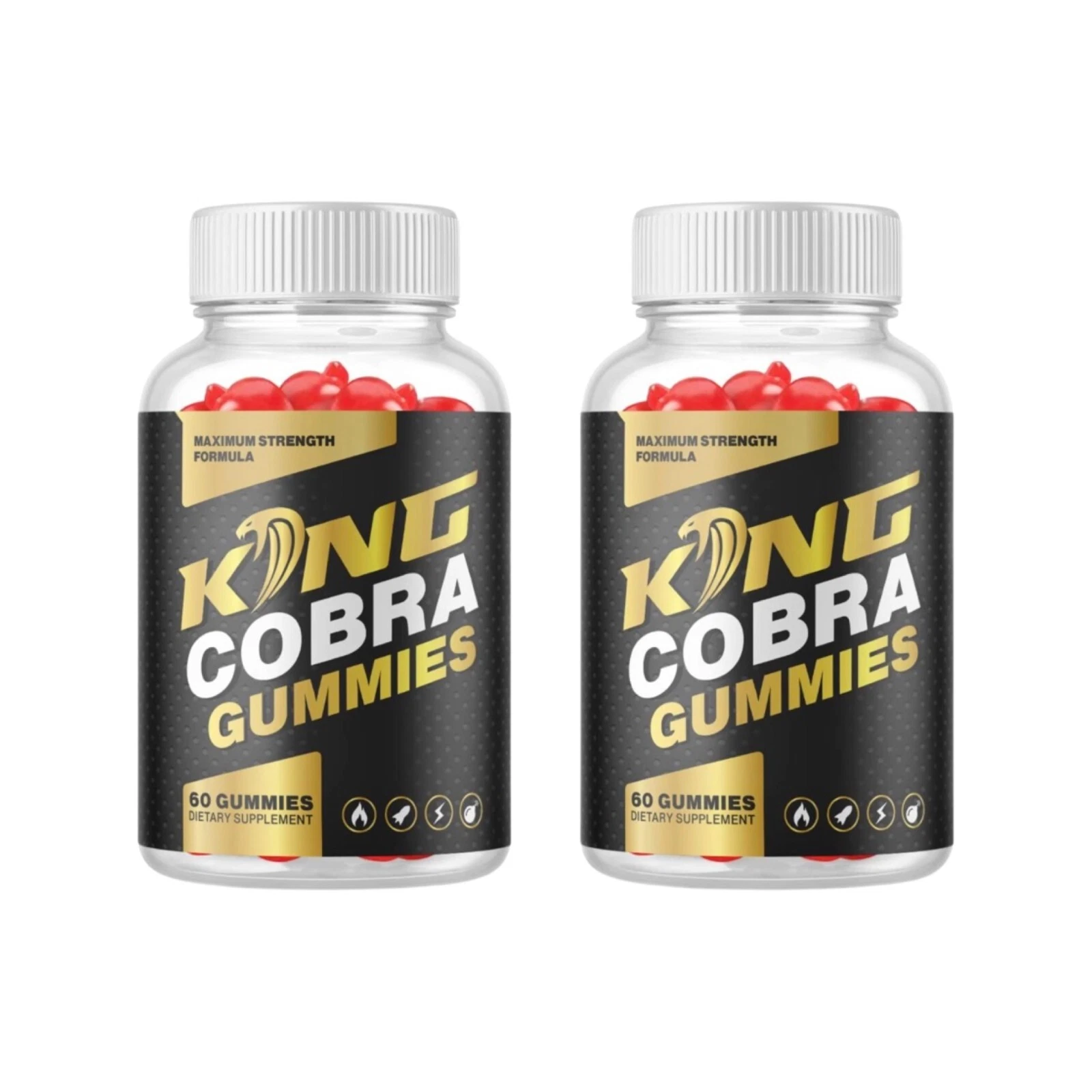 2-Pack King Cobra Gummies for Men, KingCobra Gummies Natural Formula-120 Gummies