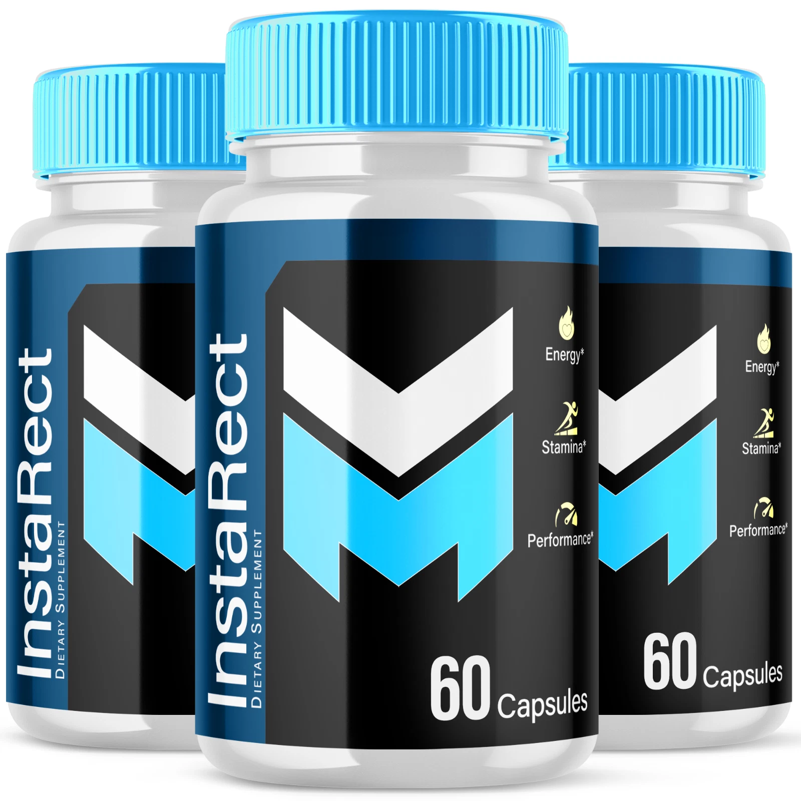 InstaRect Male Support Vitamin Maximum Strength Supplement for Men 180 Capsules