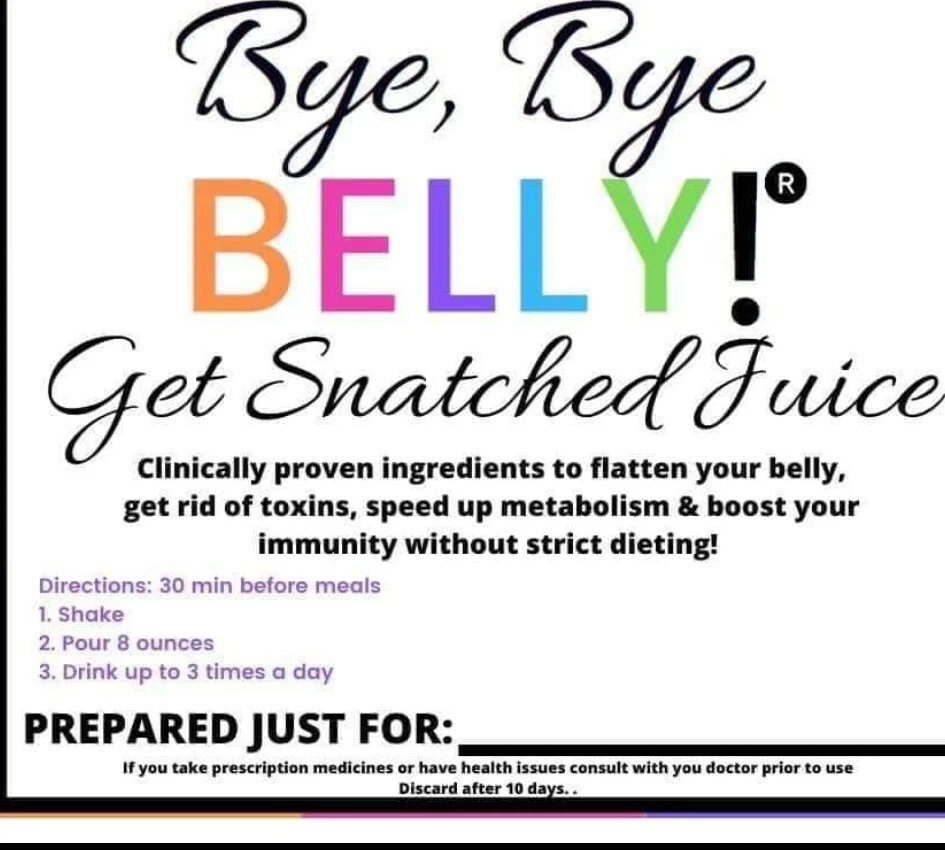 Bye Bye Belly Get Snatched Juice At Home Kit (Non-Premade)