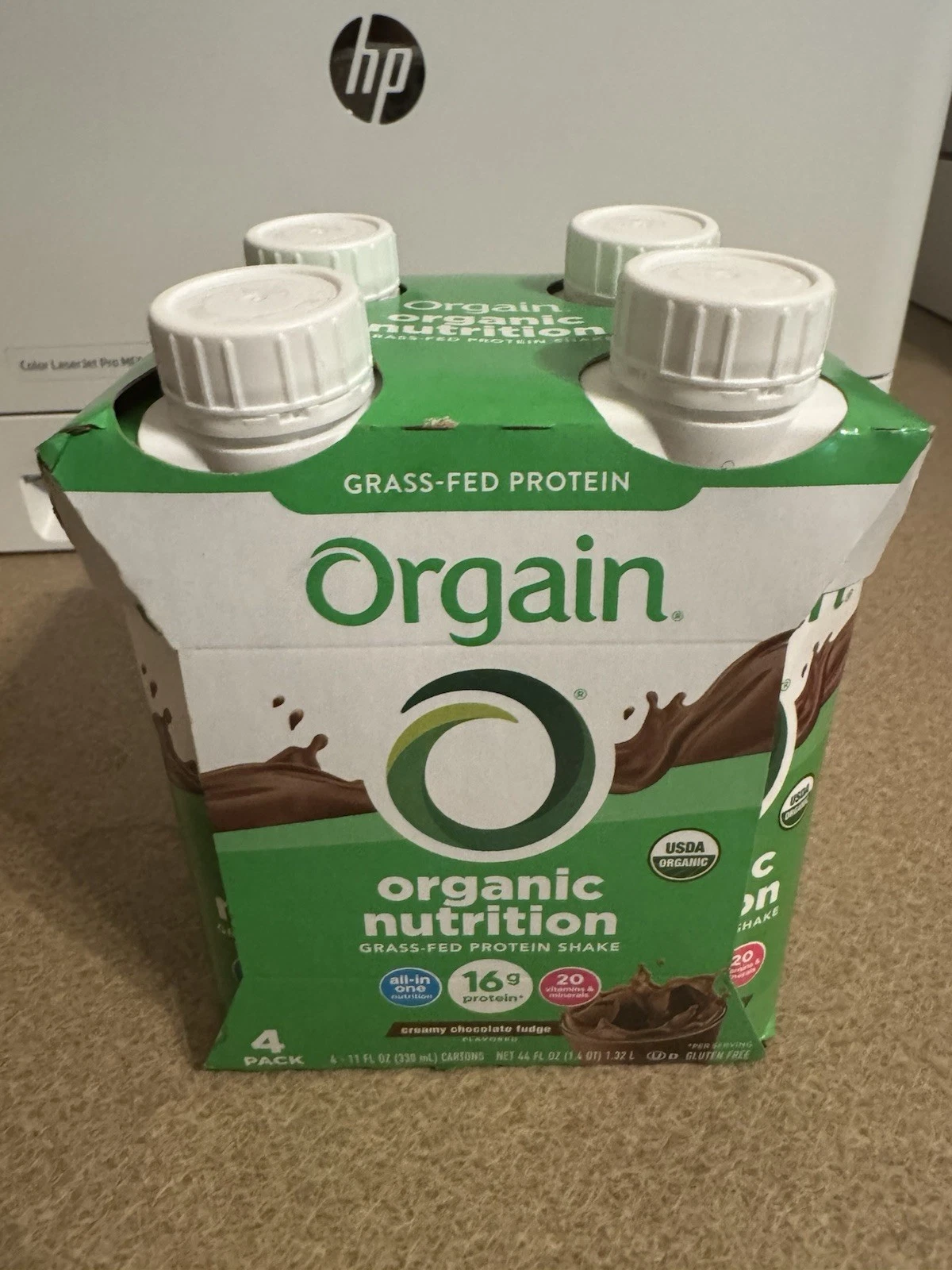 Orgain Organic Nutritional Protein Shake Creamy Chocolate Fudge - 16g Grass F...