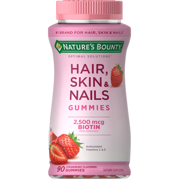 Nature's Bounty Hair Skin and Nail Vitamins With Biotin- Gummies- 90 Ct