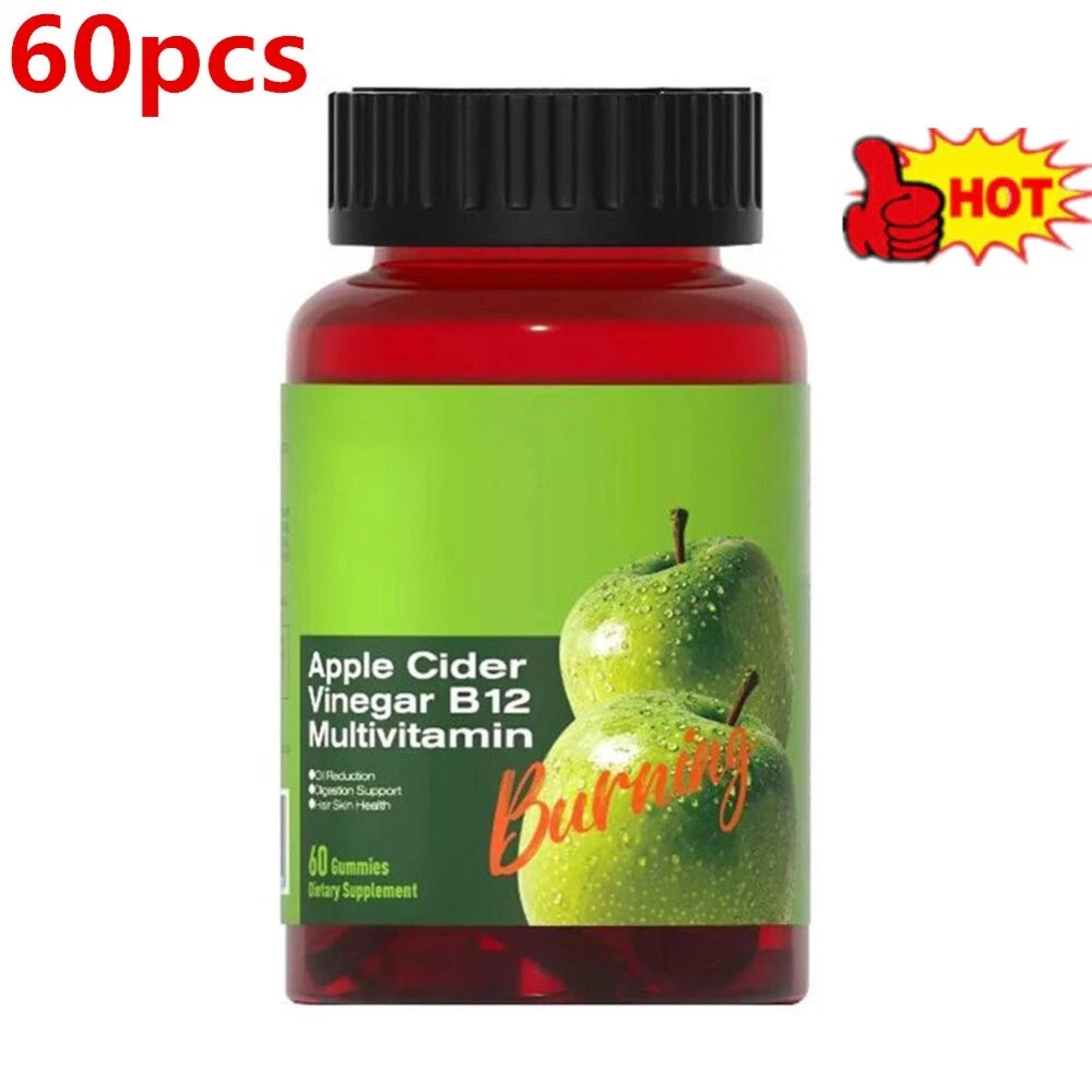 Apple Cider Vinegar B12 Multivitamin, Apple Cider Vinegar Gummies -60PCS