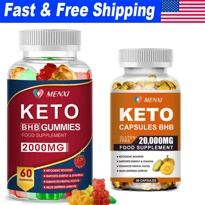 Keto Slimming Gummies 20,000mg ACV Weight Loss,Fat Burner,Detox 60 Capsules MX