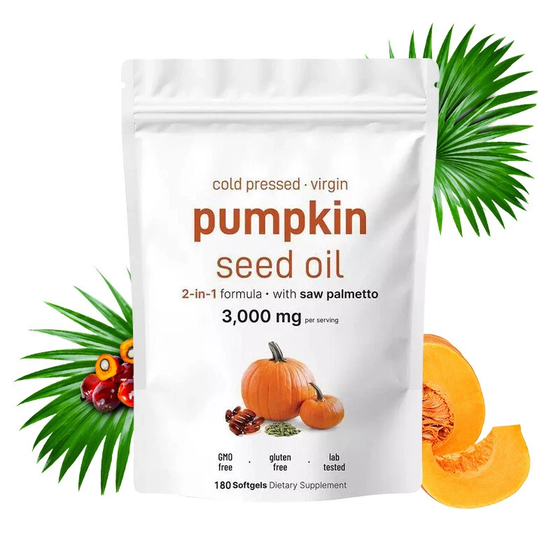 Pumpkin Seed Oil Saw Palmetto 3000 mg Per Serving -Bladder & Prostate Health