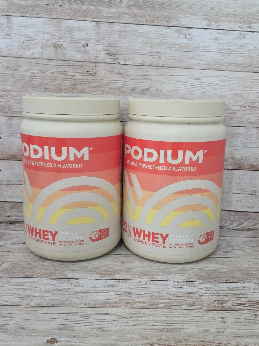 Podium Nutrition Whey Protein - Vanilla Ice Cream 01/2026 *SEALED Lot Of 2 (Z¹)