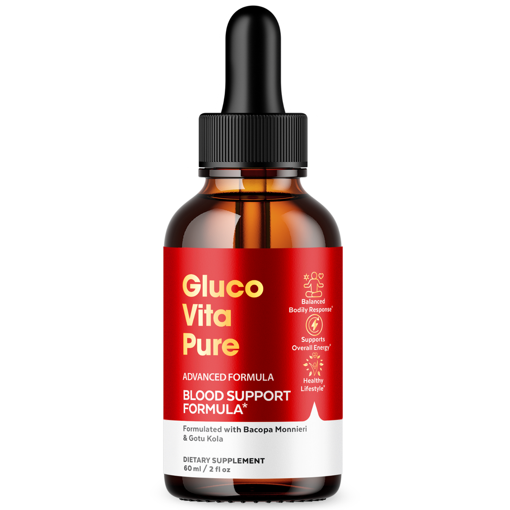 (1 Pack) Gluco Vita Pure Blood Support Drops Advanced Vitamin Supplement 2ML