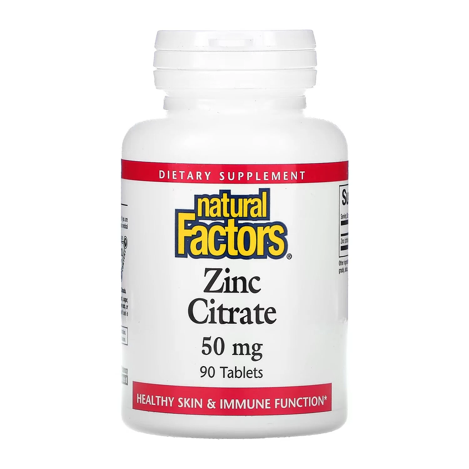 Natural Factors Zinc Citrate 50 mg, 90 Tablets