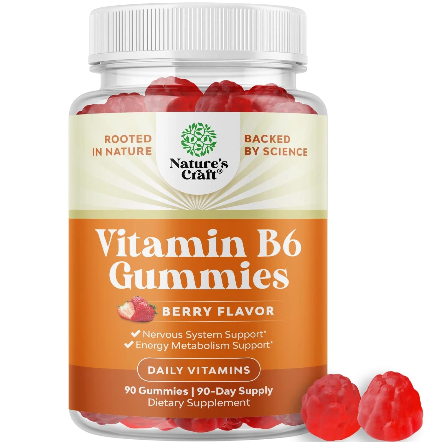 Potent Vitamin B6 Gummies for Adults - Vitamin B6 50mg Per Serving Gummy Vitamin