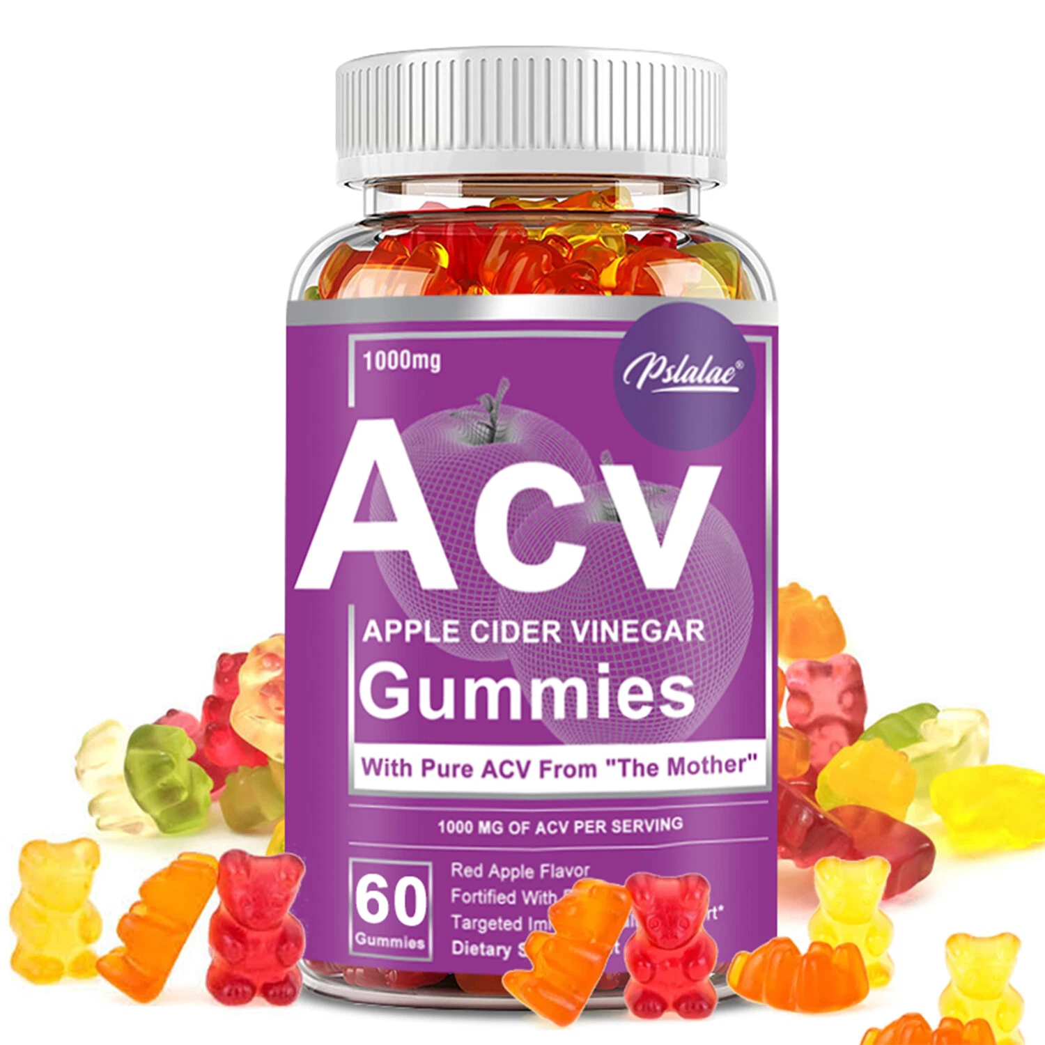 ACV Gummies 1000mg - Weight Loss, Fat Burner, Appetite Suppressant, Body Detox