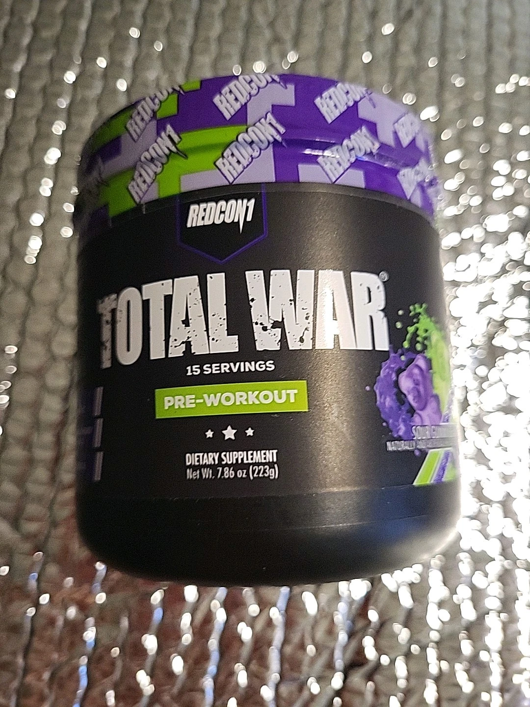 REDCON1 TOTAL WAR, Preworkout, Sour Gummy Bear, 15 Servings BB 4/2027
