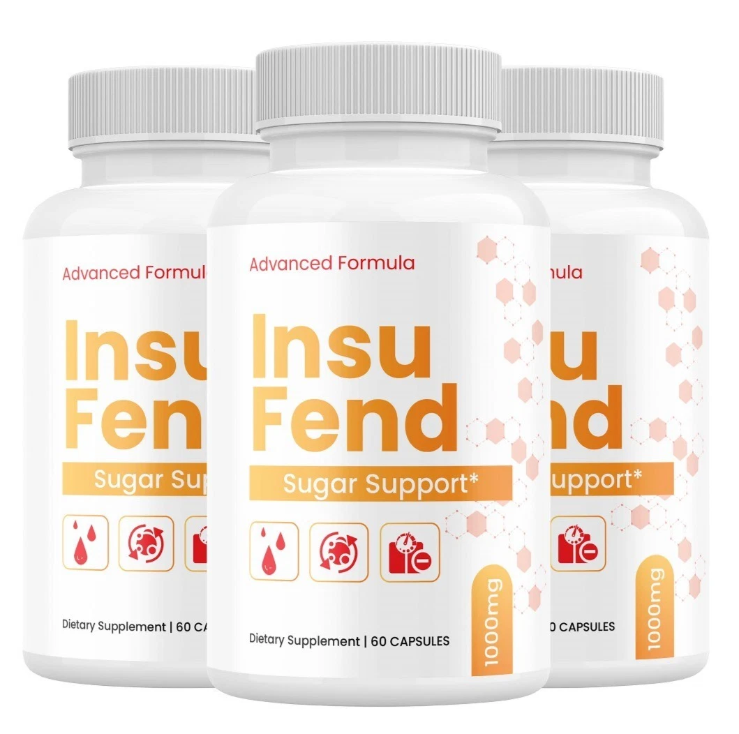 (3 Pack) Insu Fend Blood Sugar Support Pills, Advanced Blood Formula