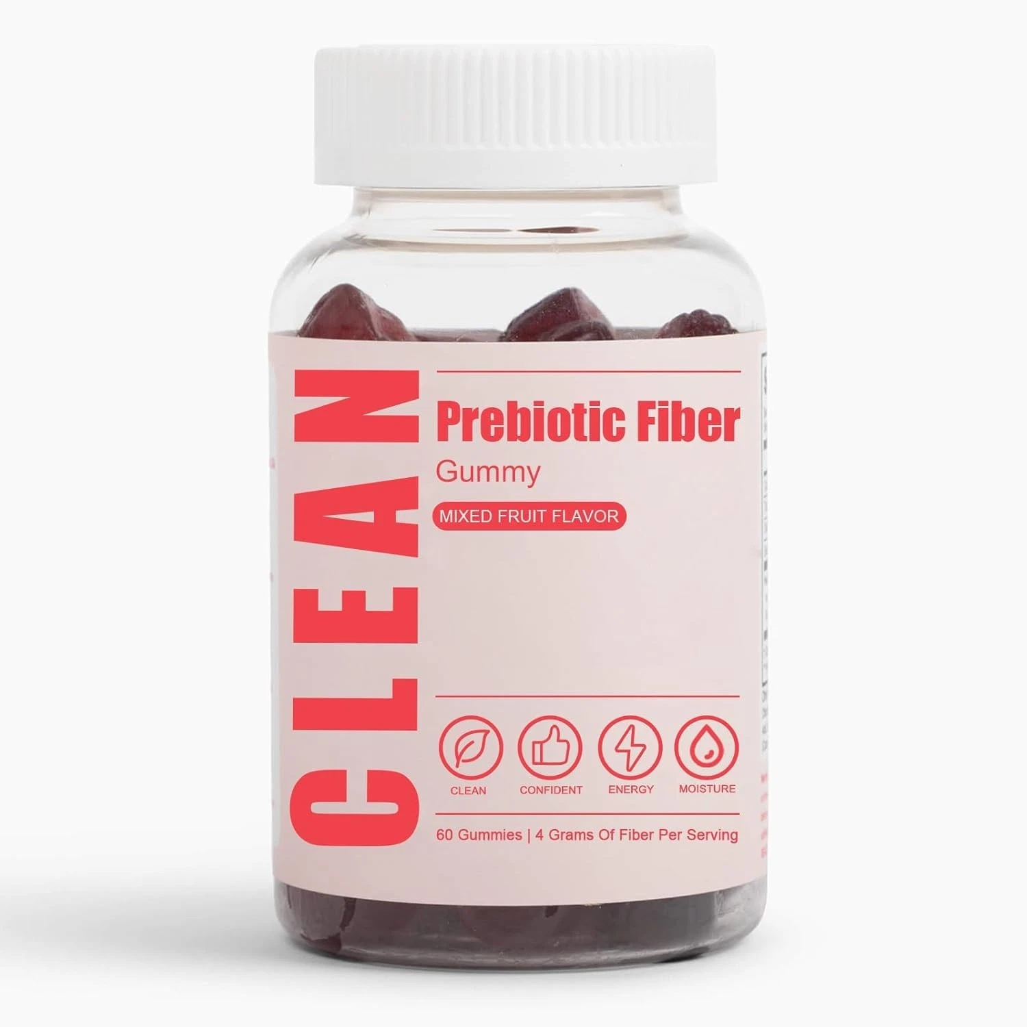 Clean Prebiotic Fiber Gummy, Clean Fiber Gummies for Men, Men Prebiotic Suppleme
