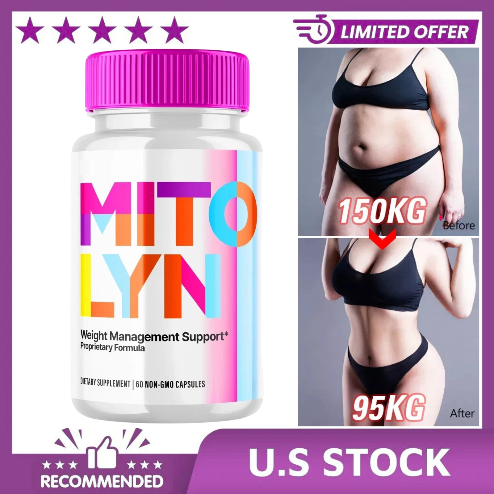 Mitolyn Advanced Weight Loss Support Mito Lyn Maximum Strength -60 capsule