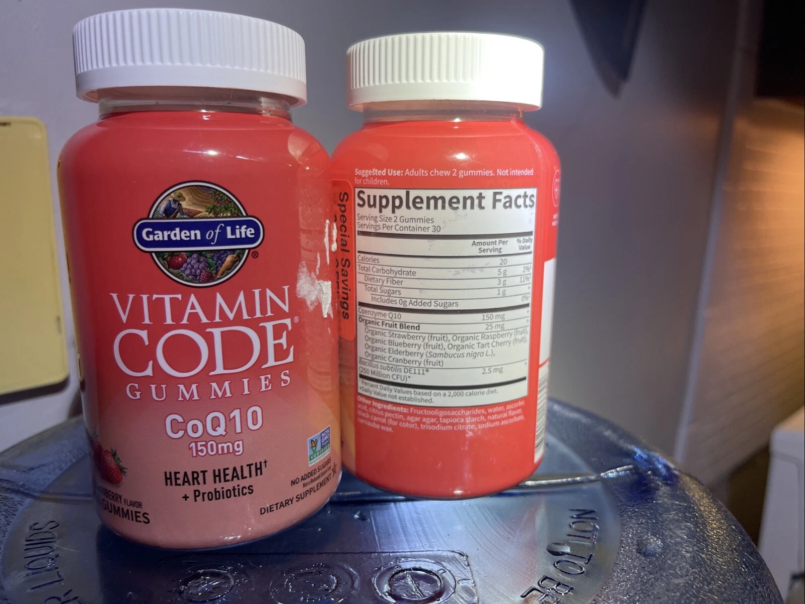 LOT OF 2!! Garden of Life Vitamin Code Gummies Coq10 - Strawberry 150 mg 60 Ct