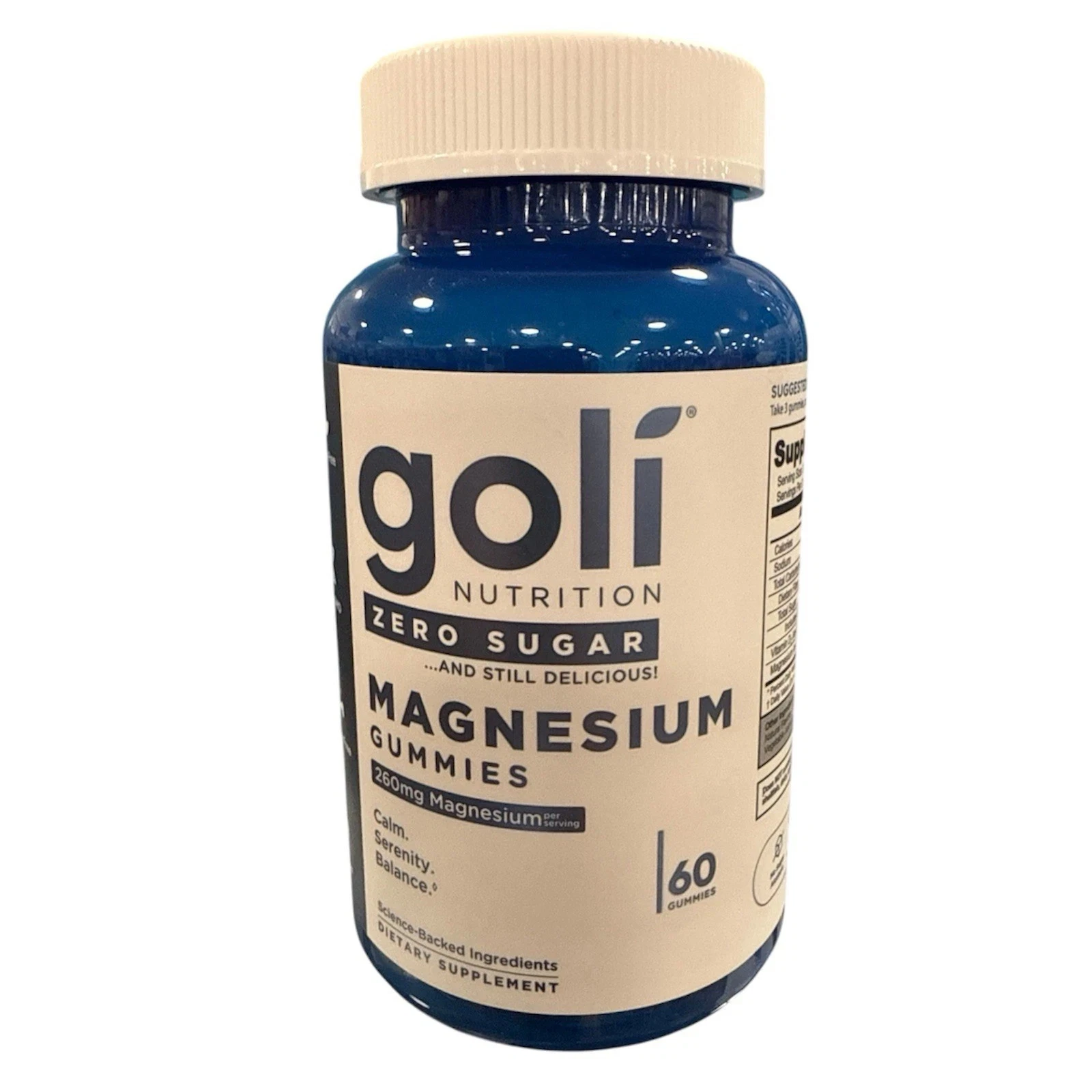 Goli Nutrition Magnesium Gummies 260mg Zero Sugar Dietary Supplement 60 Count