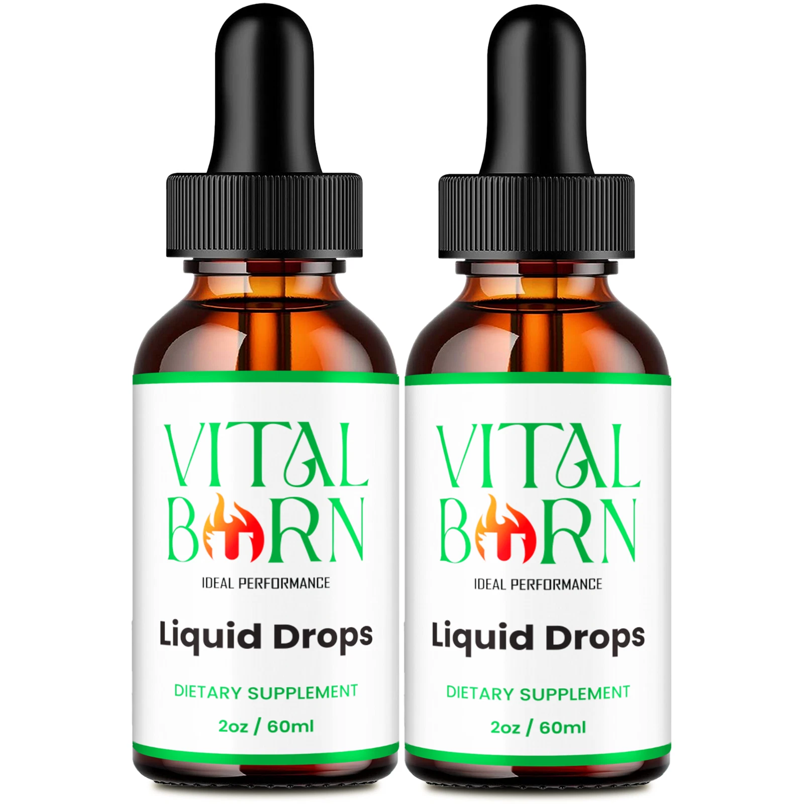 (2 Pack) Vital Burn Liquid Drops, VitalBurn Advanced Weight Management Droppers