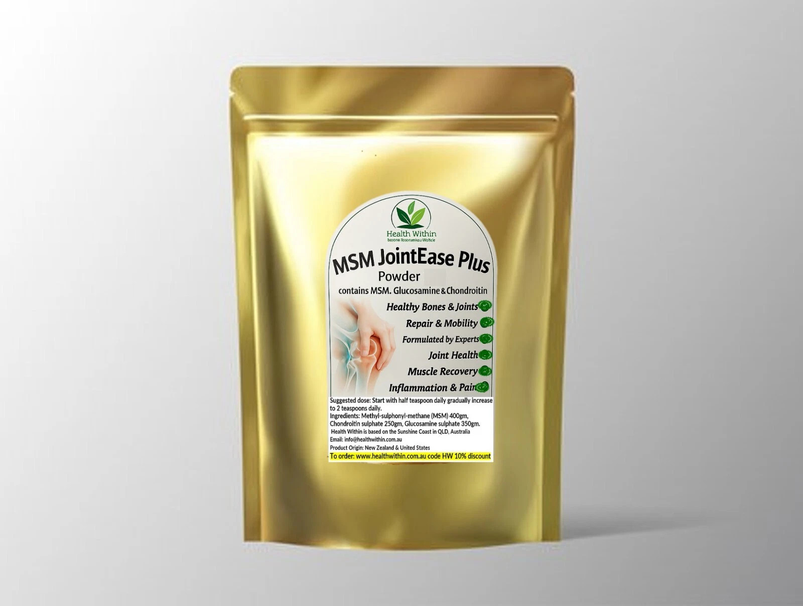 MSM Glucosamine Chondroitin Powder 400gm High Strength