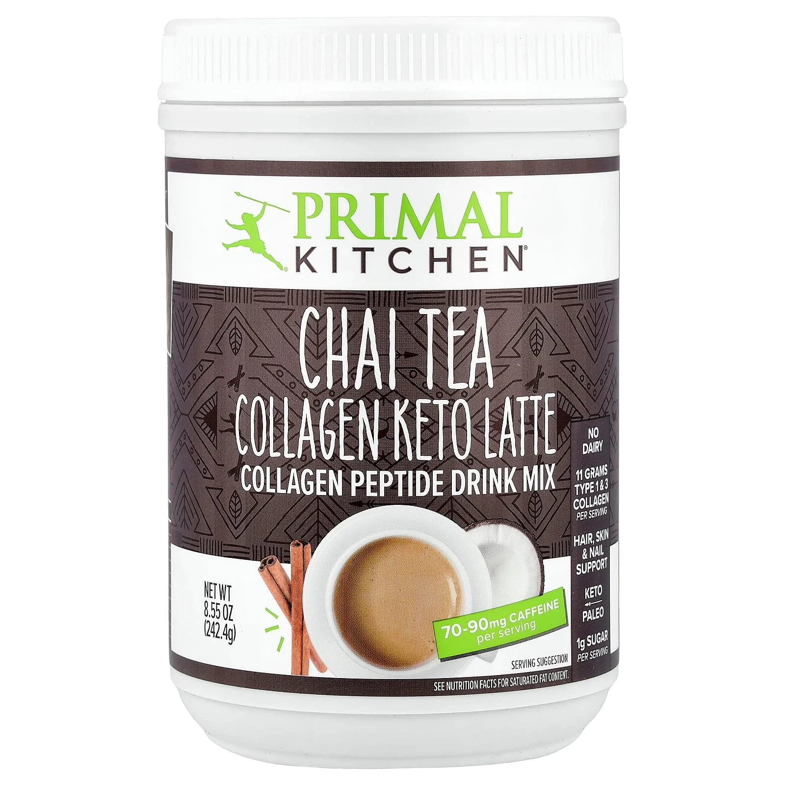 Collagen Keto Latte, Chai Tea, 8.55 oz (242.4 g)