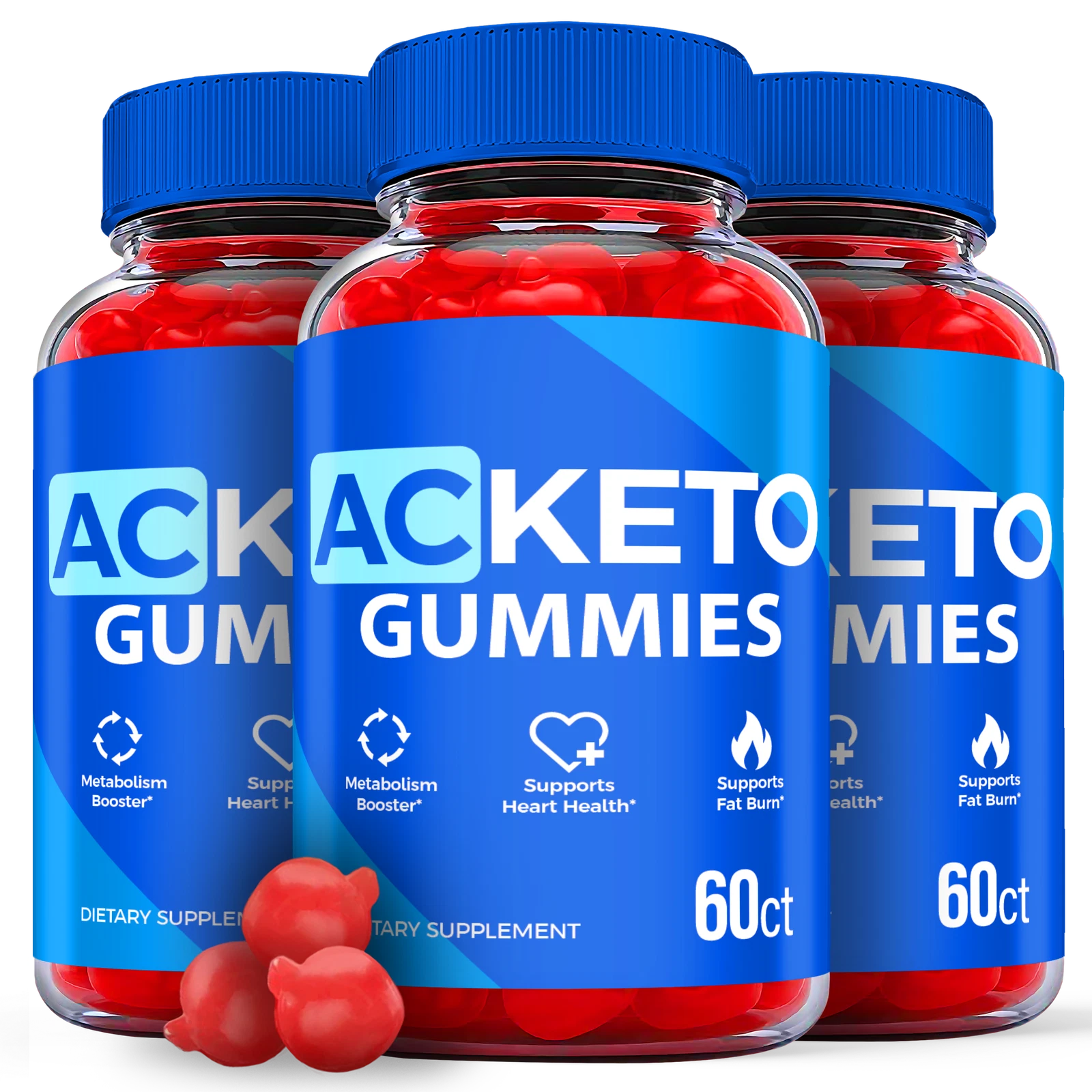 AC Keto Gummies - AC Keto ACV Gummies For Weight Loss, Vegan (3 Pack)