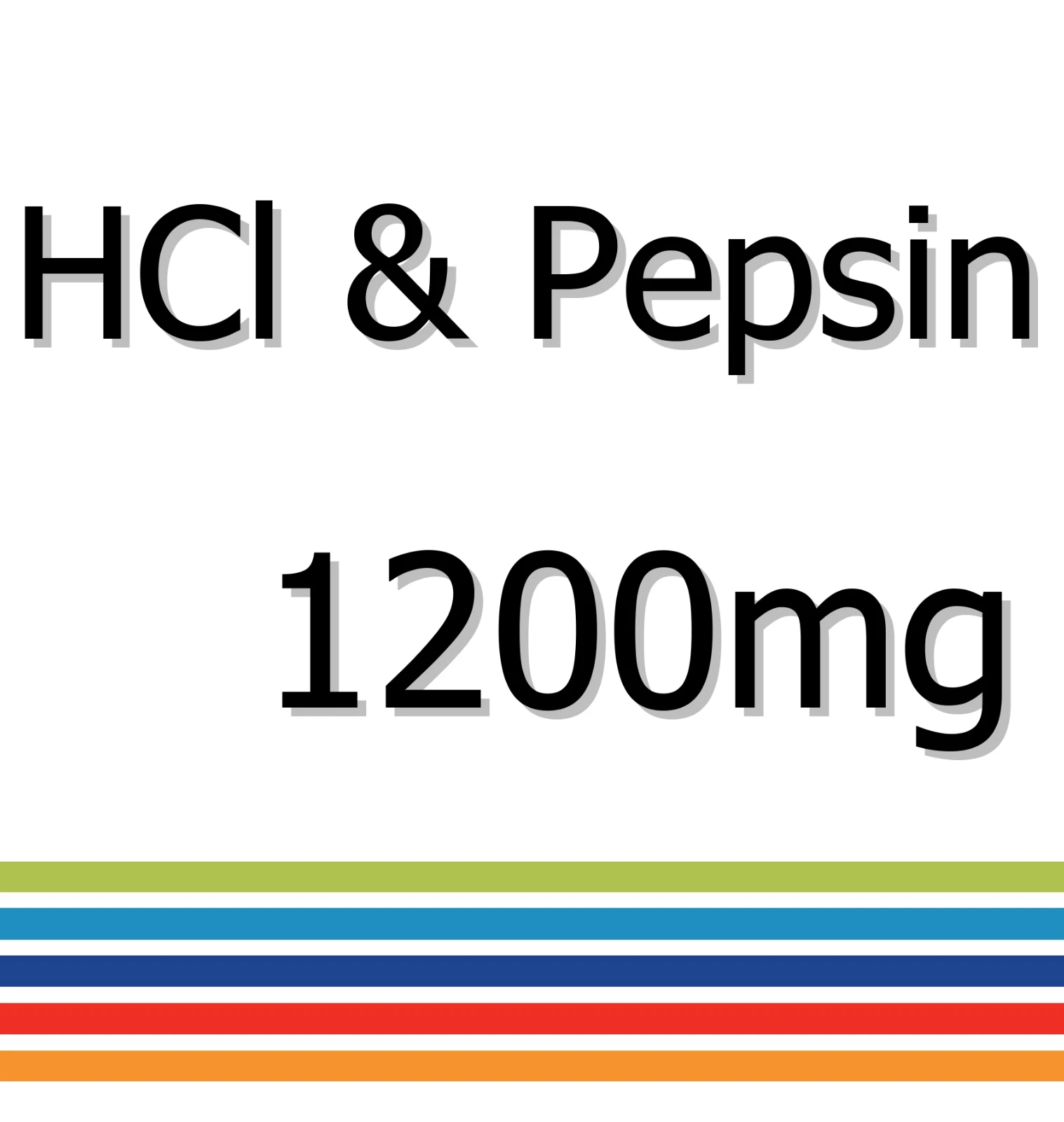 HCl & Pepsin 1200mg x 60 Tablets - Waste breakdown