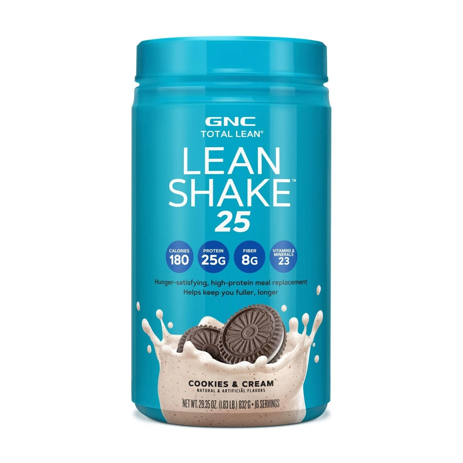 GNC Total Lean Shake 25 Protein Powder | Cookies and Cream | 16 Servings