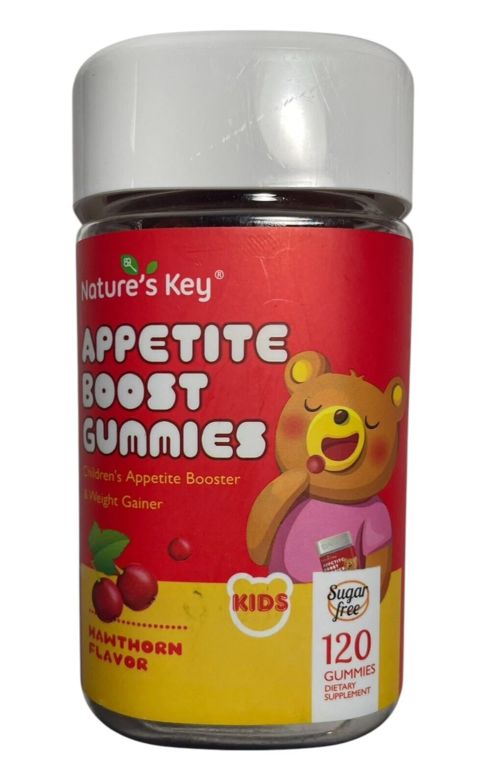 Nature's Key Appetite Boost Gummies for Kids - Hawthorn Flavor - 120 gummies