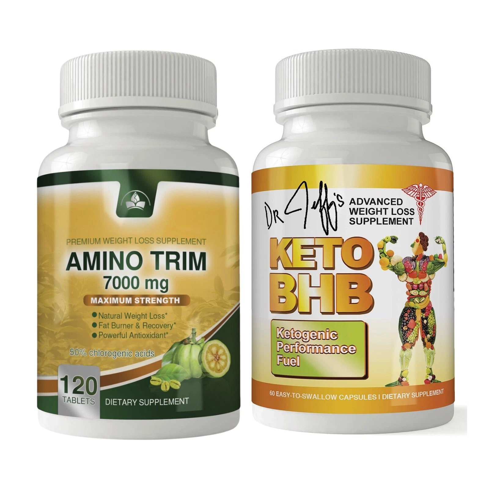 Amino Trim Weight Loss Antioxidant Supplement & Keto BHB Fat Burner Diet Pills