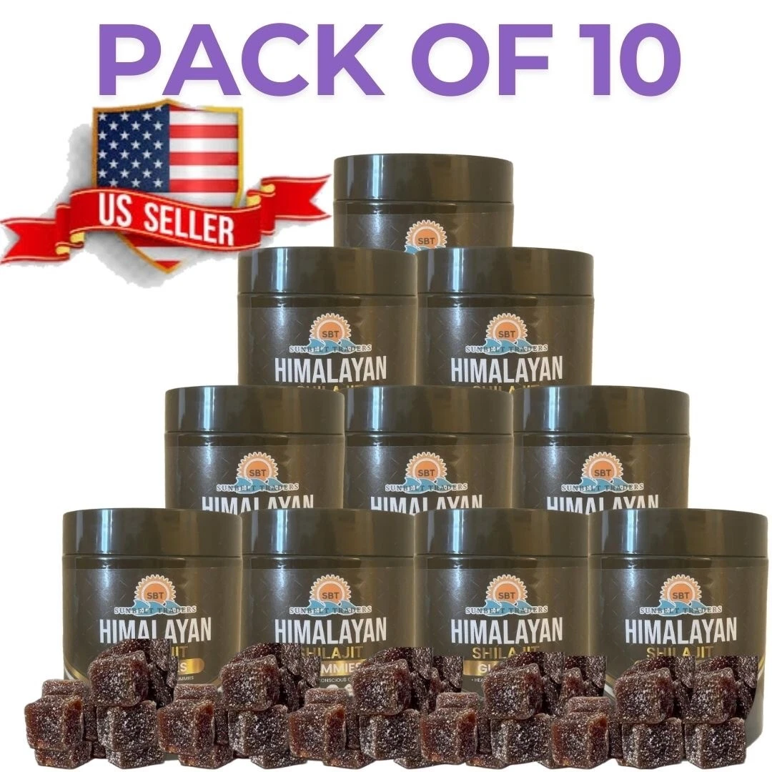 10X Organic Himalayan Shilajit Gold Gummies Organic Honey Immune 4 Brain Health