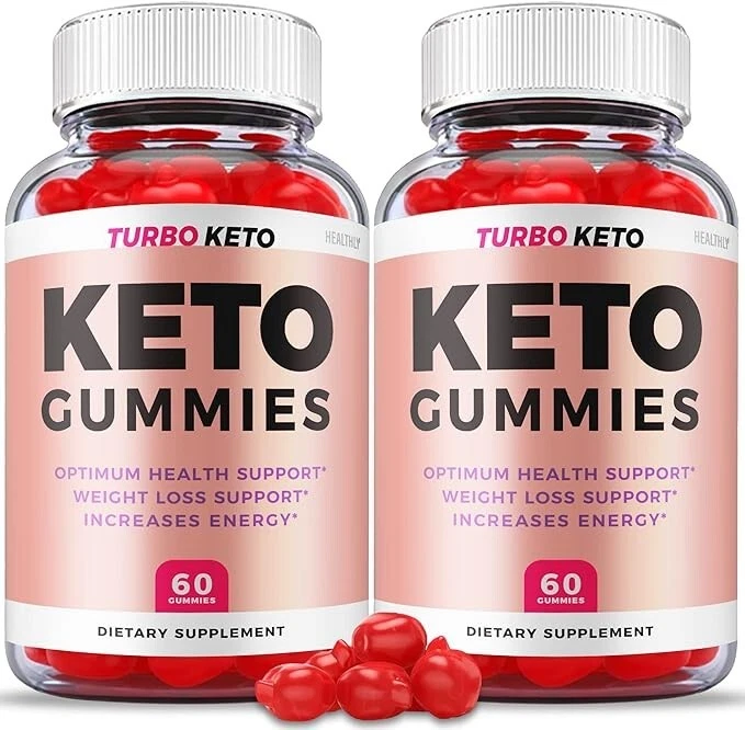 Turbo Keto Weight Loss Support & Increase Energy Supplement (120 Gummies) 2-Pack