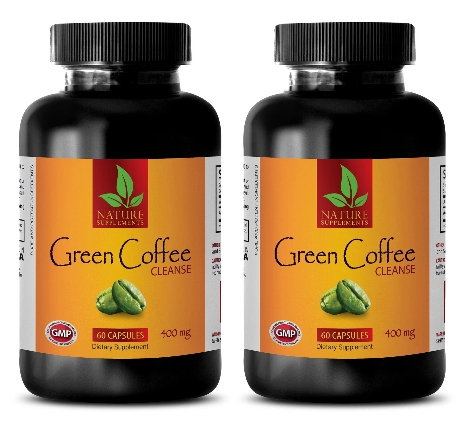 appetite suppressant pills - GREEN COFFEE BEAN CLEANSE - body detox - 2 Bottles