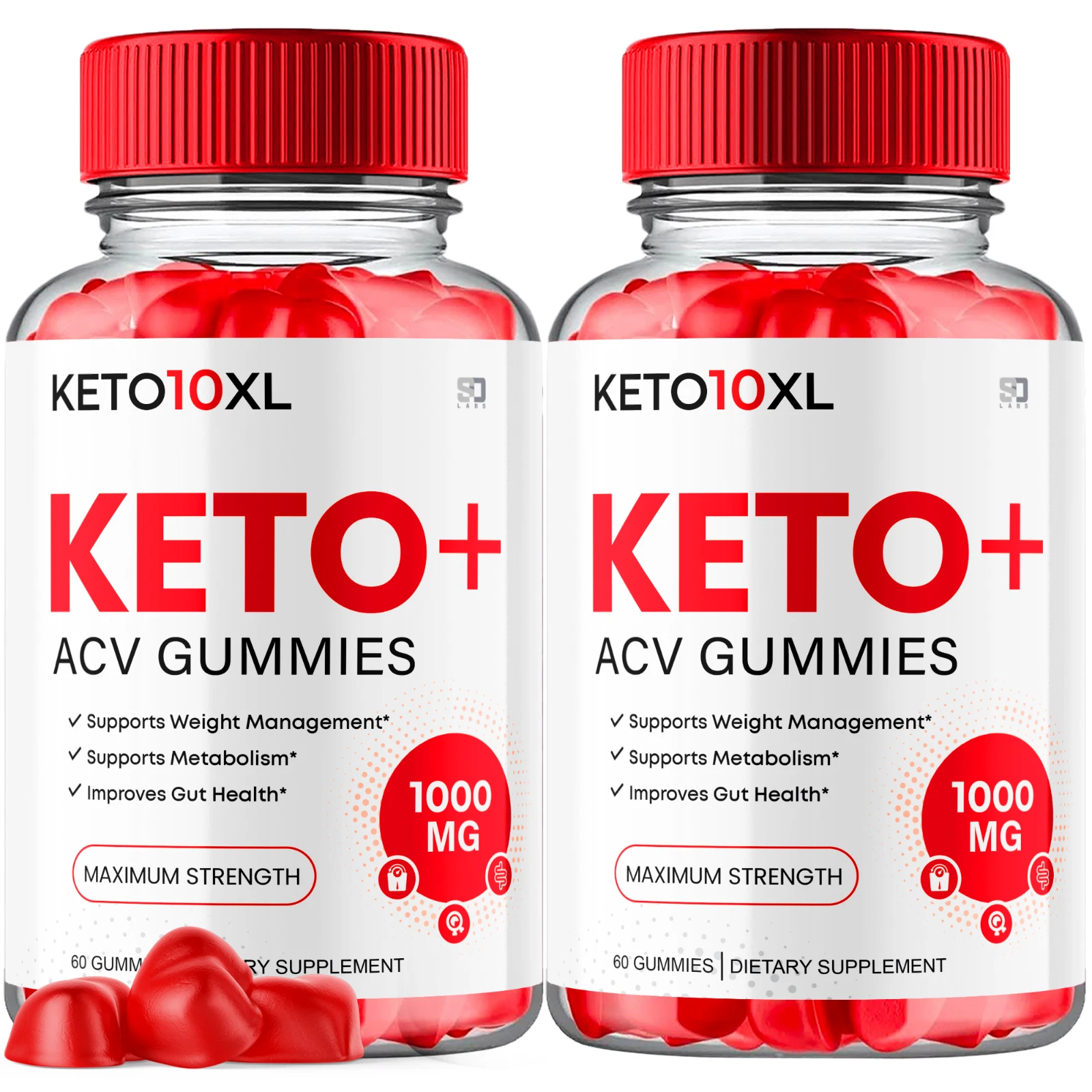 Keto10XL Keto ACV Gummies - Support Weight Management and Energy (2 Pack)